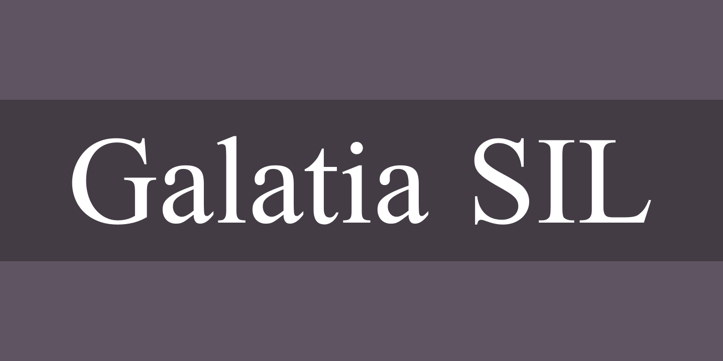 Ejemplo de fuente Galatia SIL